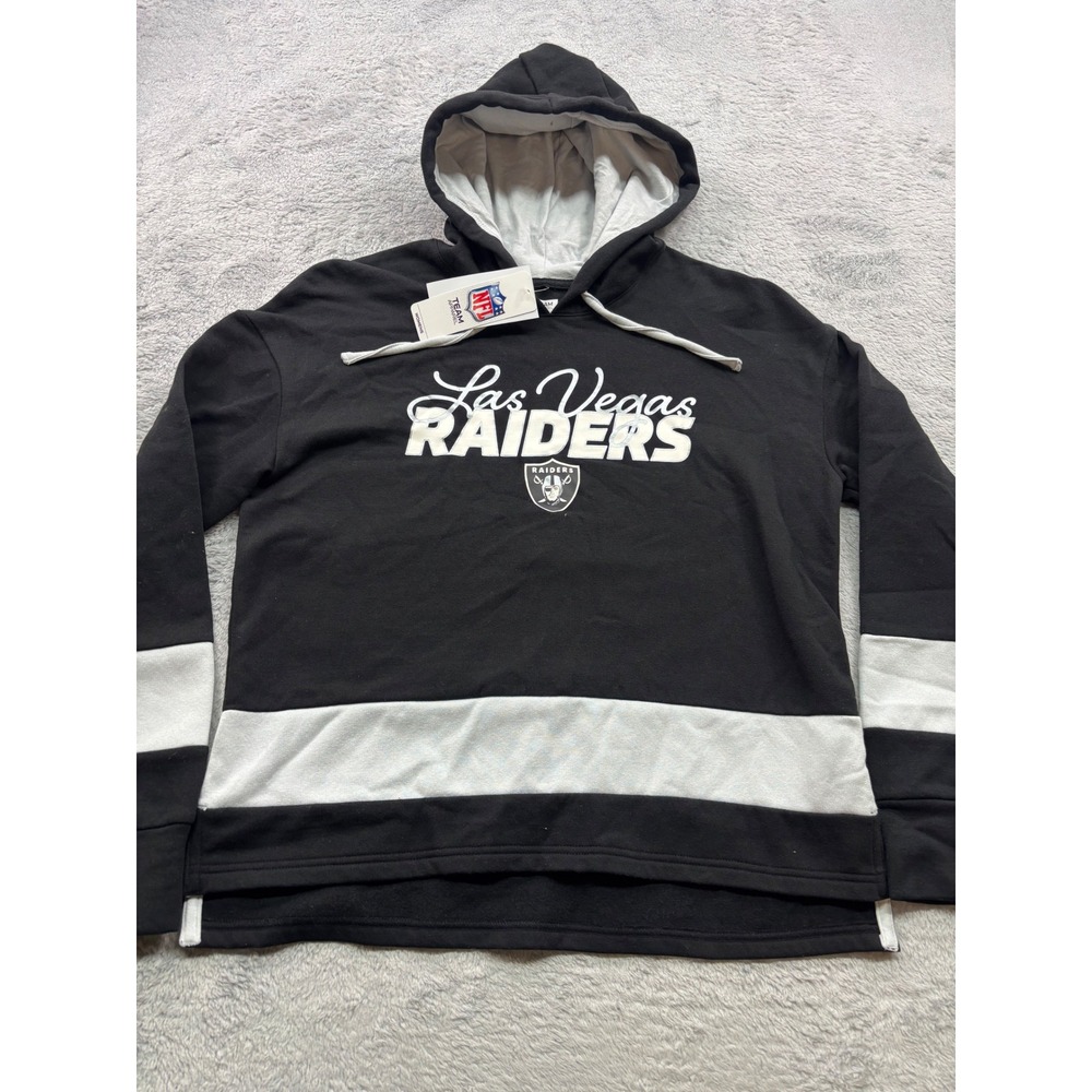 NFL Team Apparel Las Vegas Raiders Womens Hoodie Black Grey Medium NWT
